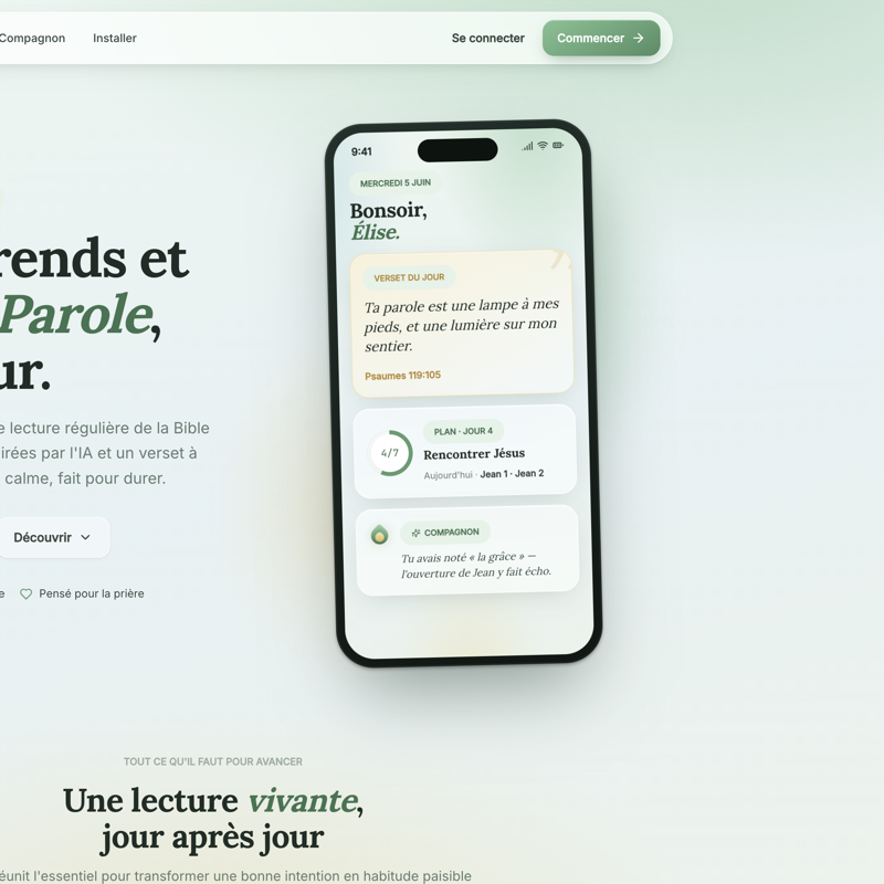 Capture du projet Selah